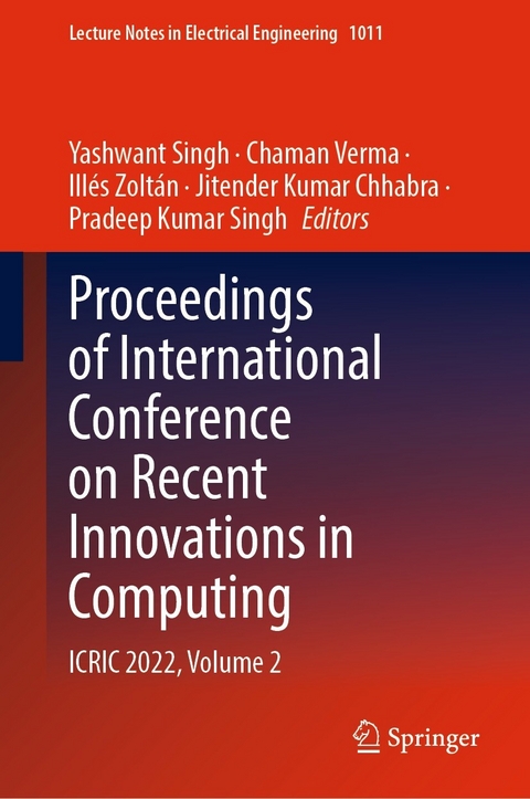 Proceedings of International Conference on Recent Innovations in Computing - 
