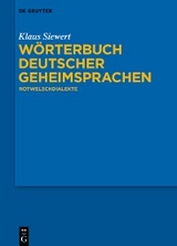 W&ouml;rterbuch deutscher Geheimsprachen - Klaus Siewert