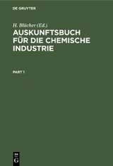 Auskunftsbuch f&uuml;r die Chemische Industrie - 