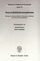 Souver&auml;nit&auml;tskonzeptionen. - 