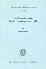 Das Staatsbild in den L&auml;nderverfassungen nach 1945. - Bengt Beutler