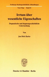 Irrtum &uuml;ber wesentliche Eigenschaften. - Jan Dirk Harke