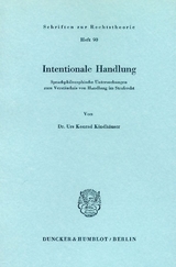 Intentionale Handlung. - Urs Konrad Kindh&auml;user