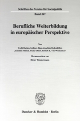 Berufliche Weiterbildung in europ&auml;ischer Perspektive. - 