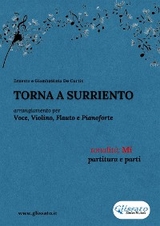 Torna a Surriento - Voce, Violino, Flauto e Pianoforte (partitura e parti) - Ernesto de Curtis, Giambattista De Curtis