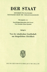 Von der st&auml;ndischen Gesellschaft zur b&uuml;rgerlichen Gleichheit.
