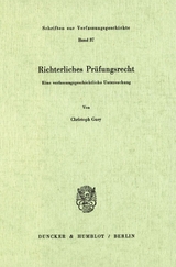Richterliches Pr&uuml;fungsrecht. - Christoph Gusy