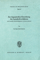 Zur dogmatischen Einordnung des Lastschriftverfahrens unter besonderer Ber&uuml;cksichtigung der Vertrauensstrukturen. - Hans Detlef Zschoche