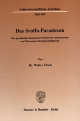 Das Sraffa-Paradoxon. - Walter &Ouml;tsch