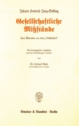 Gesellschaftliche Mi&szlig;st&auml;nde. - Johann Heinrich Jung-Stilling