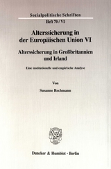 Alterssicherung in der Europ&auml;ischen Union VI. - Susanne Rechmann