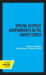 Special District Governments in the United States - John C. Bollens