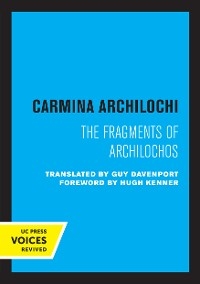 Carmina Archilochi -  Carmina Archilochi