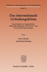 Das Internationale Gr&uuml;ndungsklima. - Heinz Klandt, Erdme Br&uuml;ning