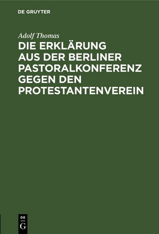 Die Erklärung aus der Berliner Pastoralkonferenz gegen den Protestantenverein