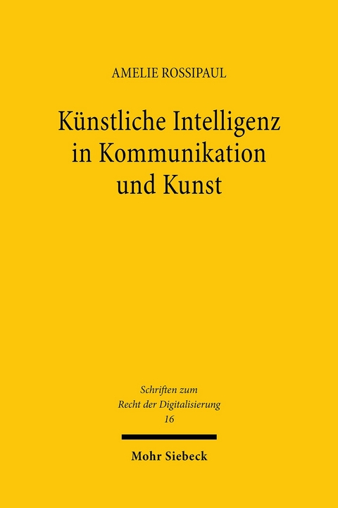 K&uuml;nstliche Intelligenz in Kommunikation und Kunst -  Amelie Rossipaul