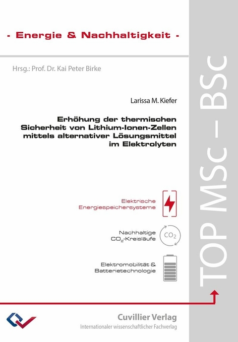 Erhöhung der thermischen Sicherheit von Lithium-Ionen-Zellen mittels alternativer Lösungsmittel im Elektrolyten -  Larissa Kiefer