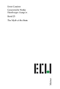 The Myth of the State -  Ernst Cassirer
