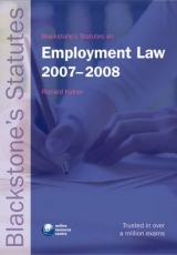 Blackstone's Statutes on Employment Law 2007-2008 - Kidner, Richard