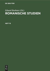 Romanische Studien. Heft 18 - 