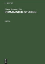 Romanische Studien. Heft 15 - 