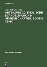 Abteilung 20. Englische Evangelisationsgemeinschaften. Bogen 26&ndash;30 - 