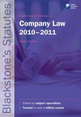 Blackstone's Statutes on Company Law - French, Derek