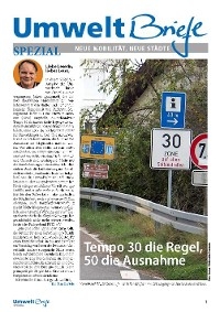 Umweltbriefe SPEZIAL - Neue Mobilit&auml;t, neue St&auml;dte