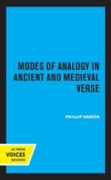 Modes of Analogy in Ancient and Medieval Verse -  Phillip Damon