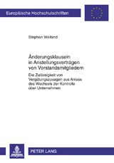 Aenderungsklauseln in Anstellungsvertraegen von Vorstandsmitgliedern - Stephan Weiland