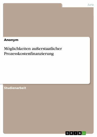 Möglichkeiten außerstaatlicher Prozesskostenfinanzierung