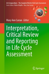 Interpretation, Critical Review and Reporting in Life Cycle Assessment - 