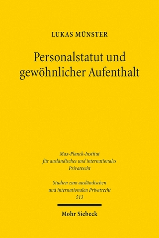 Personalstatut und gewöhnlicher Aufenthalt
