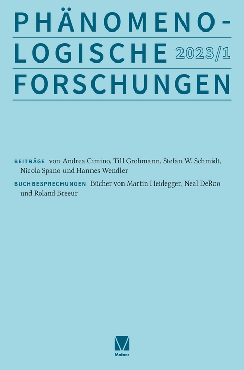 Phänomenologische Forschungen 2023-1 - 