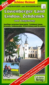 Radwander- und Wanderkarte L&ouml;wenberger Land, Lindow, Zehdenick und Umgebung