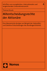 Mitentscheidungsrechte der Aktion&auml;re - Thomas Krautz