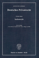 Deutsches Privatrecht. - Otto von Gierke