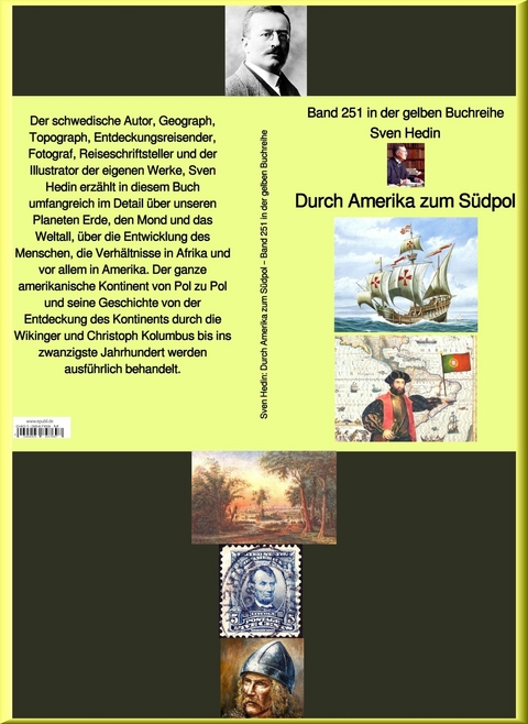 Durch Amerika zum Südpol – Band 252 in der gelben Buchreihe – bei Jürgen Ruszkowski - Sven Hedin