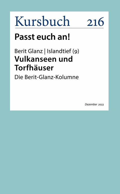 Vulkanseen und Torfh&auml;user - Berit Glanz