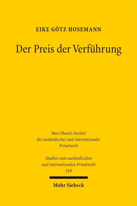 Der Preis der Verführung -  Eike Götz Hosemann