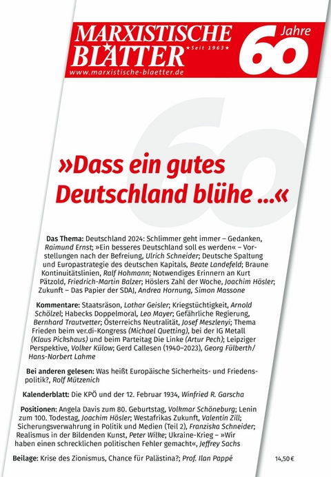 &raquo;Dass ein gutes Deutschland bl&uuml;he &hellip;&laquo;