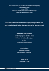 Geschlechterunterschiede bei physiologischer und pathologischer Myokardhypertrophie im Mausmodell - Kathleen Cantow