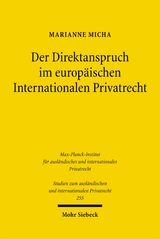 Der Direktanspruch im europ&auml;ischen Internationalen Privatrecht - Marianne Micha