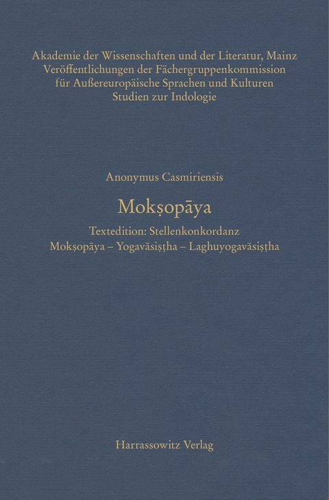 Moksopaya. Textedition: Stellenkonkordanz -  Anett Krause,  Anonymus Casmiriensis