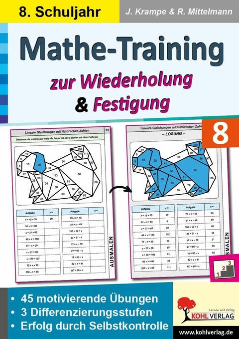 Mathe-Training zur Wiederholung und Festigung / Klasse 8 -  J&ouml;rg Krampe,  Rolf Mittelmann