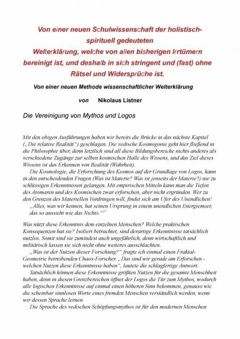 Die neue Schulwissenschaft Teil 1 - Nikolaus Listner