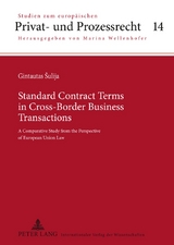 Standard Contract Terms in Cross-Border Business Transactions - Gintautas Sulija