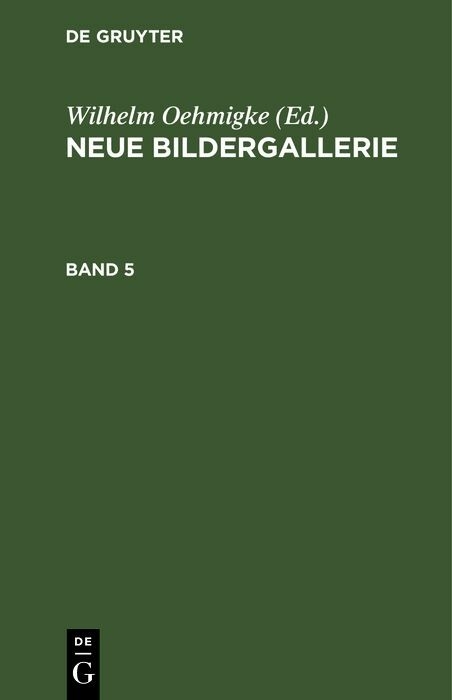 Neue Bildergallerie. Band 5 - 