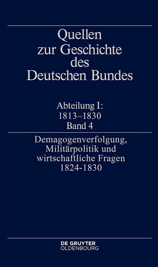 Demagogenverfolgung, Militärpolitik und wirtschaftliche Fragen 1824–1830