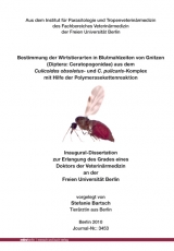 Bestimmung der Wirtstierarten in Blutmahlzeiten von Gnitzen (Diptera: Ceratopogonidae) aus dem Culicoides obsoletus- und C. pulicaris-Komplex mit Hilfe der Polymerasekettenreaktion - Stefanie Bartsch